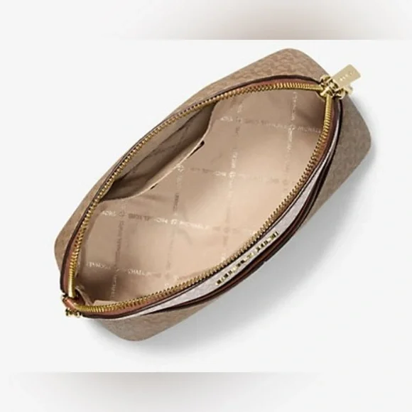 Michael Kors Retail $258 JET SET TRAVEL MEDIUM COLOR-BLOCK SIGNATURE Logo BAG - Picture 3 of 3